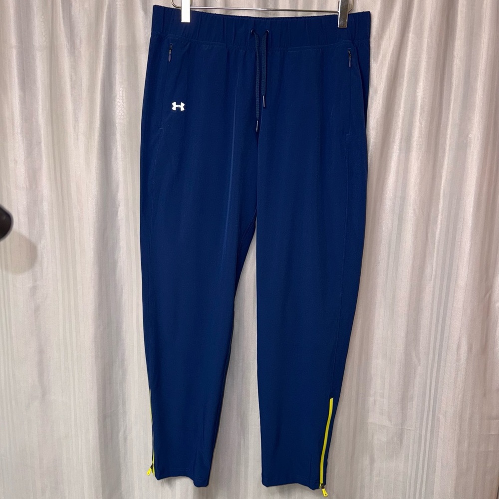 Under Armour Women's Blue Joggers with Yellow Zippers size Large - Picture 11 of 11